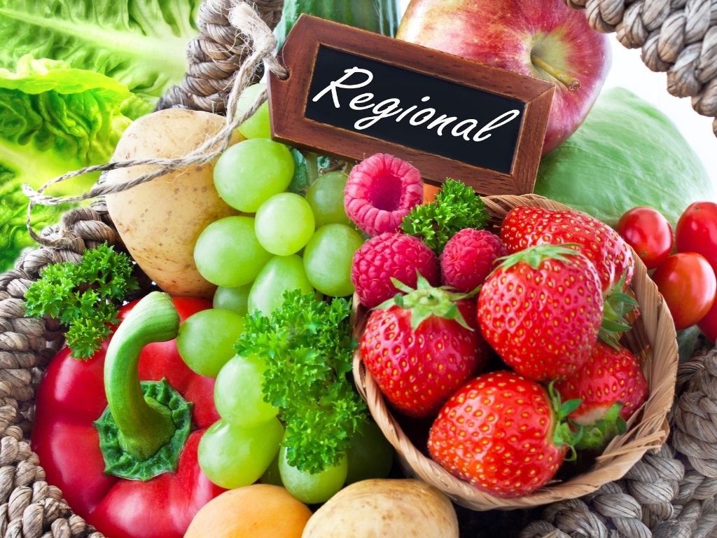 Erdbeeren, Himbeeren, Weintrauben, Paprika und Kartoffeln