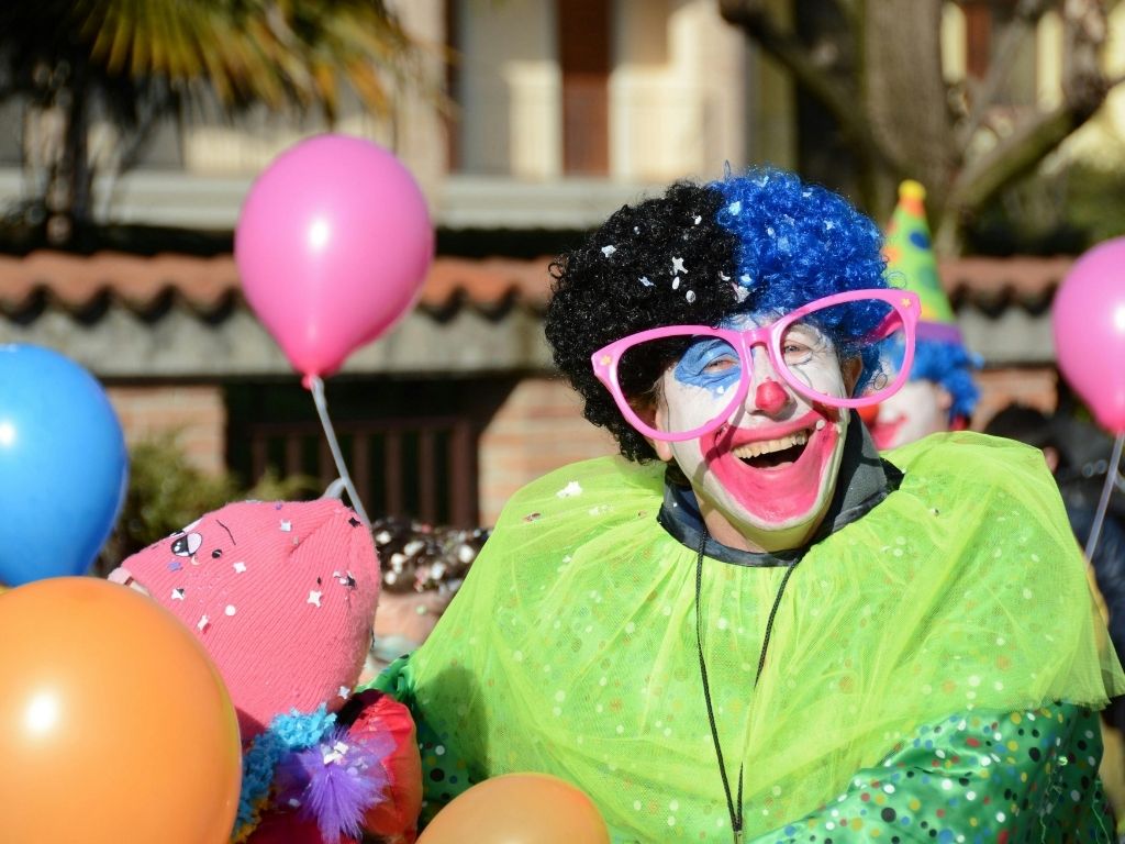Clown mit Luftballons